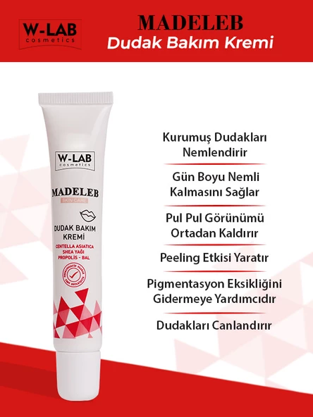 W Lab Madeleb Dudak Bakım Kremi 20 ML