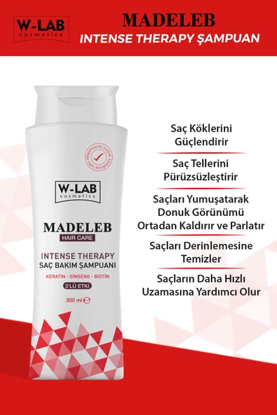 W Lab Madeleb Intense Therapy Keratin Şampuan 300 ML