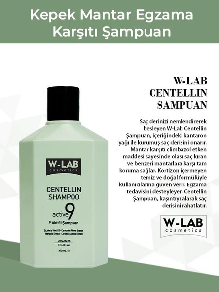 W-Lab Centellin 9 Aktifli Şampuan 250 ML - 2