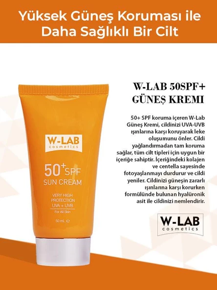 W-Lab Sun Cream SPF50+ Güneş Koruyucu 50 ML - 2