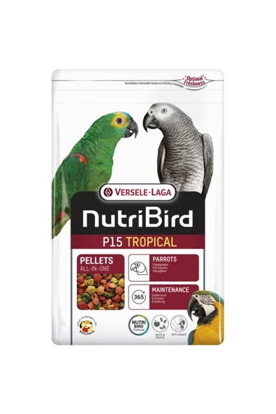 Nutribird P15 Tropical (Renkli) 10kg Kapalı Ambalaj