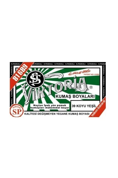 Viktoria Kumaş Boyası Koyu Yeşil 2pk + Fiske Sabitleme 1pk - Resim 2