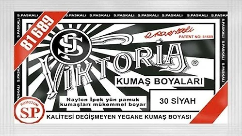 Viktoria Siyah Renk Kumaş Boyası 30-Siyah - 4