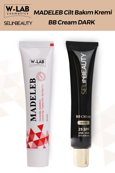 W Lab Madeleb Krem 40 ML + Selin Beauty BB Cream Dark SPF25 40 ML