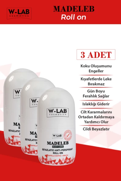 W-Lab Madeleb Roll On 3 lü Set