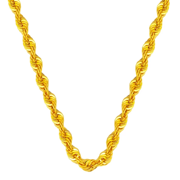 14 Ayar Altın Parlak Burma Zincir 50 cm