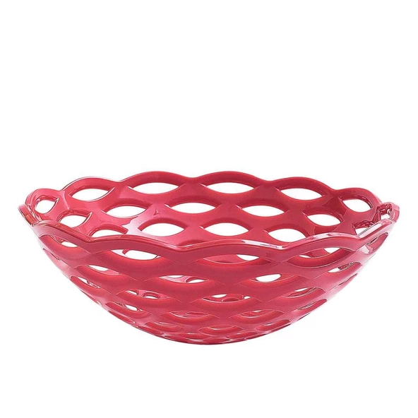 Akrilik Fuşya Meyve Sepeti & Dekoratif Çok Amaçlı Sepet - 2