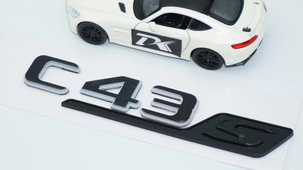 DK Tuning C 43S Bagaj Gri Siyah ABS Yazı Logo Benz İle Uyumlu - 4