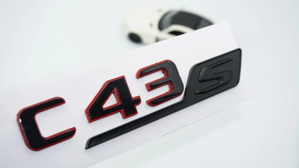 DK Tuning C 43S Bagaj Kırmızı Siyah ABS Yazı Logo Benz İle Uyumlu ürün görseli