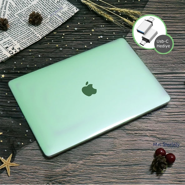 Macbook Air Kılıf 13.6 inç M2-M3-M4 Kristal Parlak (13.6” Air) A2681 A3113 A3240 ile Uyumlu - 12