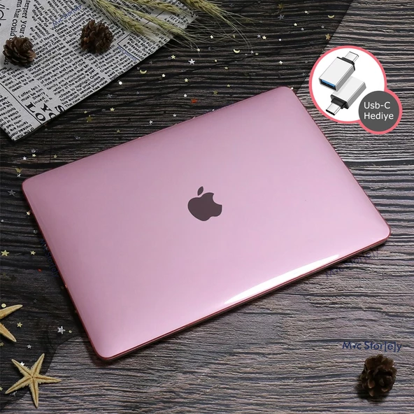 Macbook Air Kılıf 13.6 inç M2-M3-M4 Kristal Parlak (13.6” Air) A2681 A3113 A3240 ile Uyumlu - 11