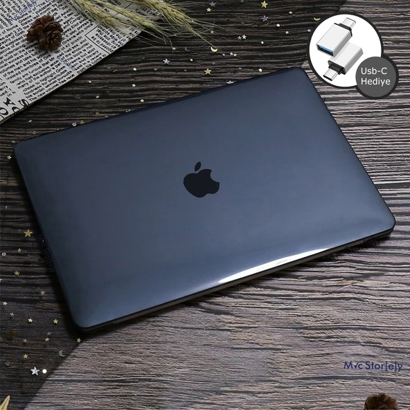 Macbook Air Kılıf 13.6 inç M2-M3-M4 Kristal Parlak (13.6” Air) A2681 A3113 A3240 ile Uyumlu - 3