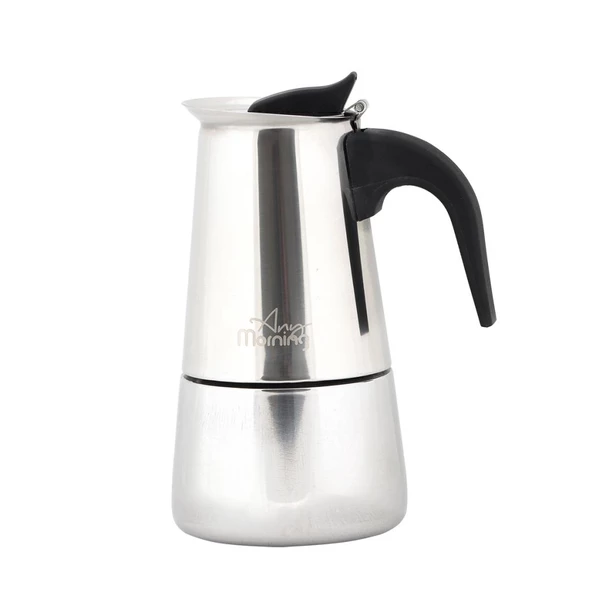 Any Morning Fe001-6 Espresso Kahve Makinesi Paslanmaz Çelik İndüksiyonlu Moka Pot 300 Ml - 2