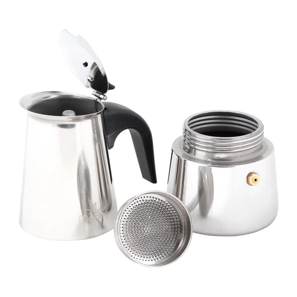 Any Morning Fe001-6 Espresso Kahve Makinesi Paslanmaz Çelik İndüksiyonlu Moka Pot 300 Ml - 5