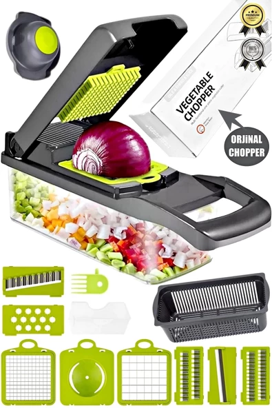 Vegetable Chopper Küp Rende Hazneli Sebze Doğrayıcı Dicer Dilimleyici Kesici Fonksiyonel Mutfak Set