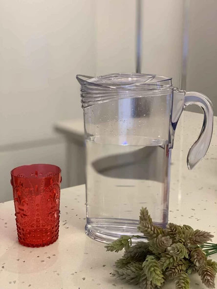 Akrilik 2 Lt Şeffaf Sürahi (Buzdolabı Kapak Rafına Sığar) - 2