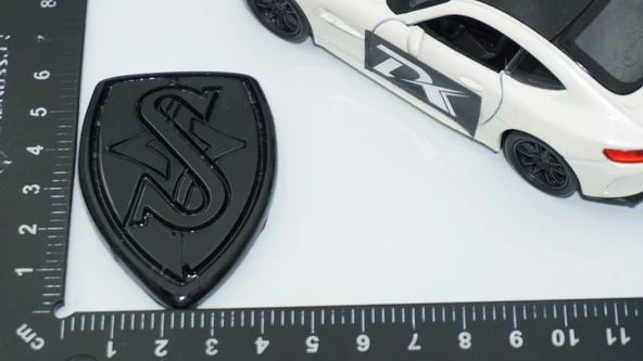 DK Tuning Nissan Silvia S14 Ön Kaput 3M 3D Siyah ABS Logo Amblem - 2