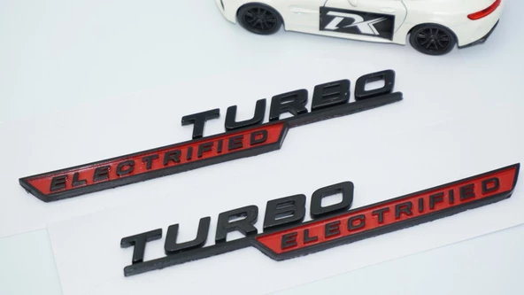 DK Tuning Benz Turbo Electrified Çamurluk Yanı Kırmızı Logo Amblem - 4