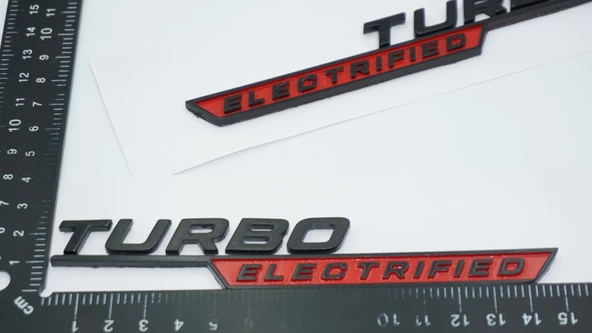 DK Tuning Benz Turbo Electrified Çamurluk Yanı Kırmızı Logo Amblem - 2