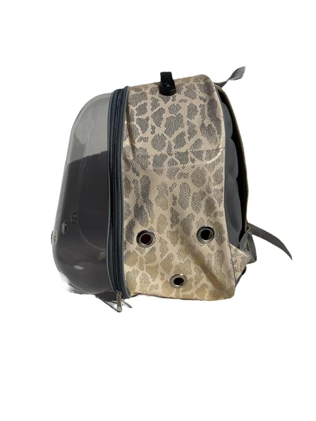 Glipet Snake Şeffaf Astronot Kedi Köpek Taşıma Çantası 42x22x33 Cm Sarı - 4