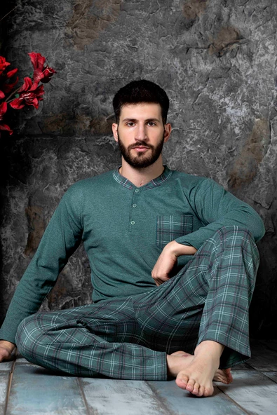 Nisanca Mevsimlik 2 İplik Erkek Pamuk Pijama Takımı - 7