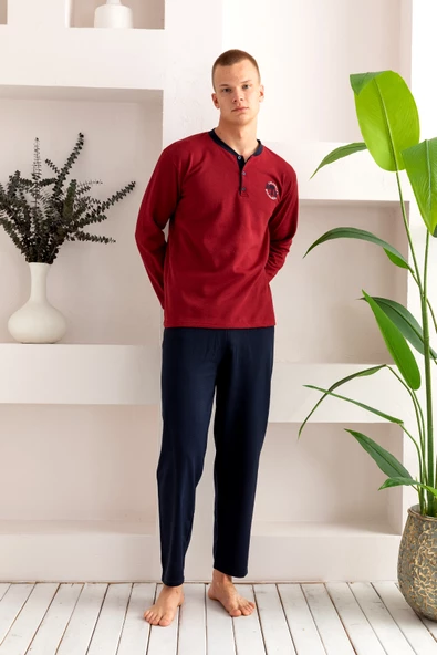 Nisanca Mevsimlik 2 İplik Erkek Pamuk Pijama Takımı - 4