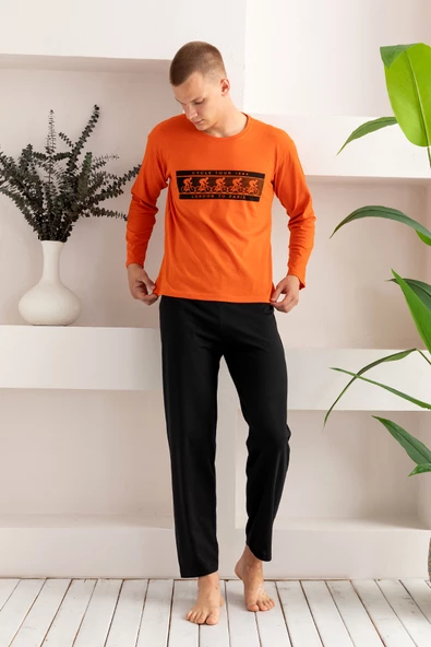 Nisanca Mevsimlik 2 İplik Erkek Pamuk Pijama Takımı - 9