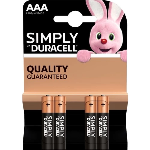 Duracell Simply Alkalin AAA İnce Pil 4 lü ürün görseli
