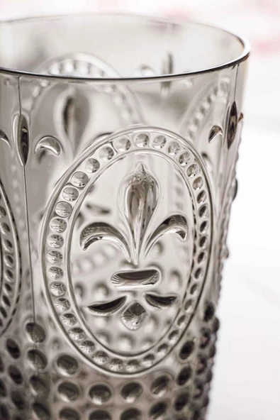 Akrilik Füme Tekli Kısa Bardak & Su Meşrubat Kahve Yanı Bardağı 400 ml ( Cam Değildir ) - 3