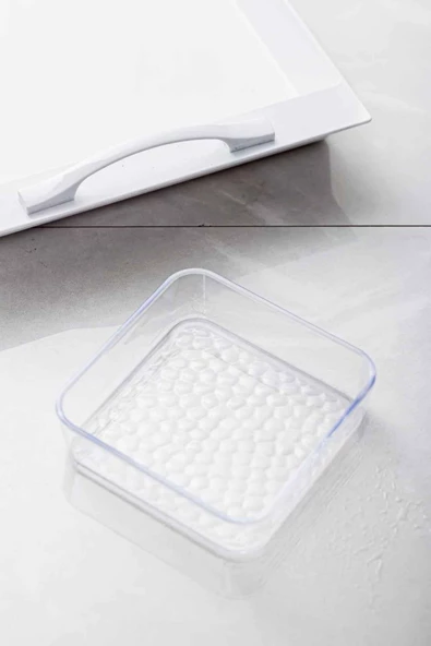 Soft Beyaz Akrilik Saray Kahvaltılık Seti 13 Parça - 5