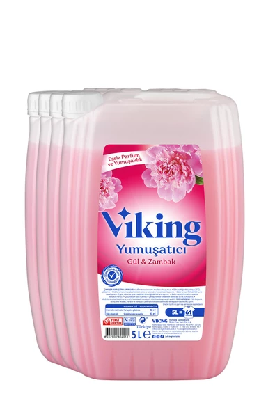 Viking Çamaşır Yumuşatıcısı Gül & Zambak 5 Litre 4 Adet - 2