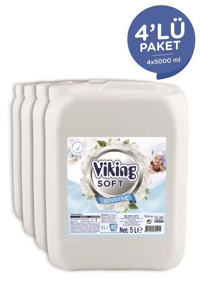 Viking Çamaşır Yumuşatıcısı Sensitive 5 Litre 4 Adet