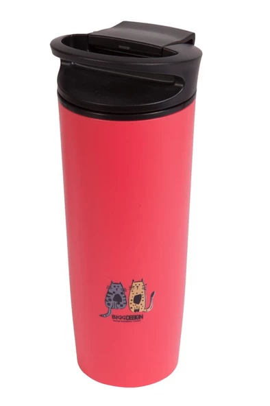 Biggdesign Cats Kırmızı Devrilmez Mug - 6