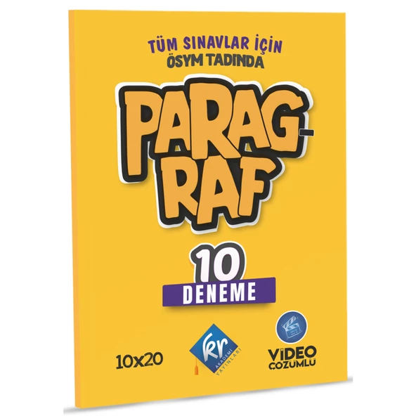 Tüm Sınavlar için Paragraf 10 Deneme Video Çözümlü KR Akademi Yayınları