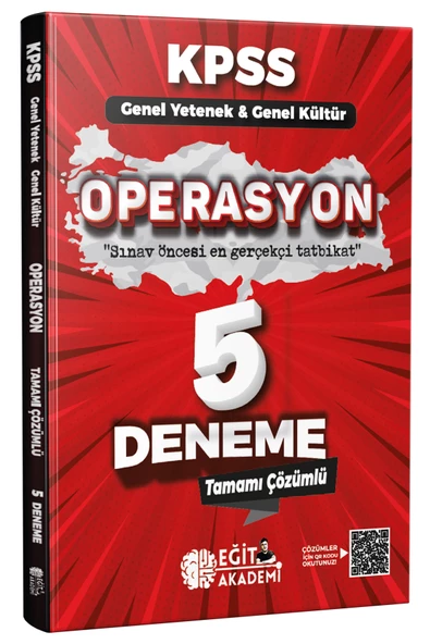 KPSS Genel Kültür Genel Yetenek Operasyon 5 Deneme Video Çözümlü Eğit Akademi