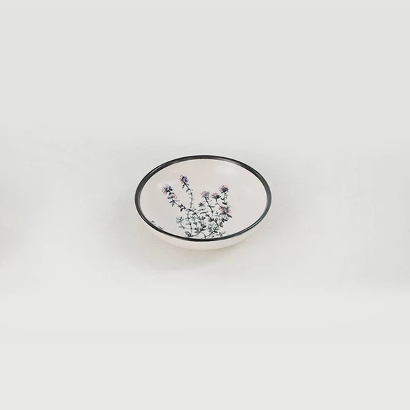 Keramika Keraart Çiçek Bahçesi Halka Çerezlik/Sosluk 13 Cm 6 Adet - 18938/43 - 3