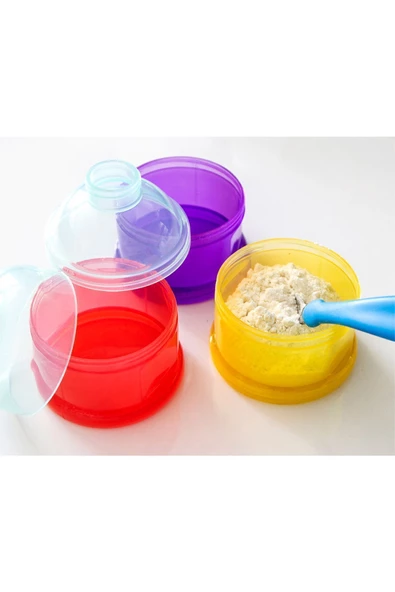 Babyjem Karışık Renkli Katlı Toz Mama Kabı 545 - 4