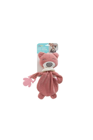 Babyjem Diş Kaşıyıcılı Uykucu Ayıcık Gül Kurusu - 7