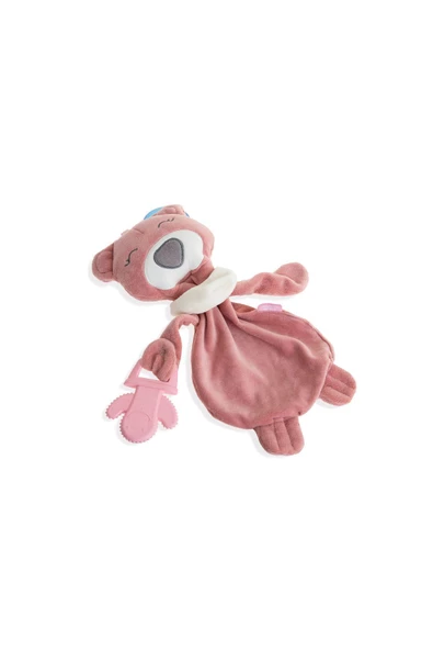 Babyjem Diş Kaşıyıcılı Uykucu Ayıcık Gül Kurusu - 2