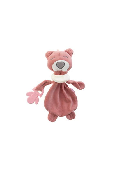 Babyjem Diş Kaşıyıcılı Uykucu Ayıcık Gül Kurusu - 3