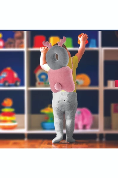 Babyjem Bebek Melek Kanadı Koruma Yastığı Pembe Kadife - 7
