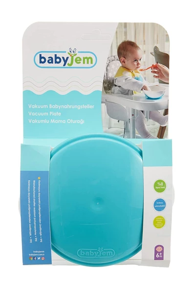 Babyjem Vakumlu Mama Tabağı Mavi - Resim 2