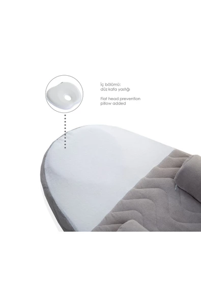 Babyjem Antikolik Uyku Yastığı Air Gri - 3