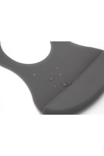 Babyjem Mini Silikon Önlük - Gri - 5