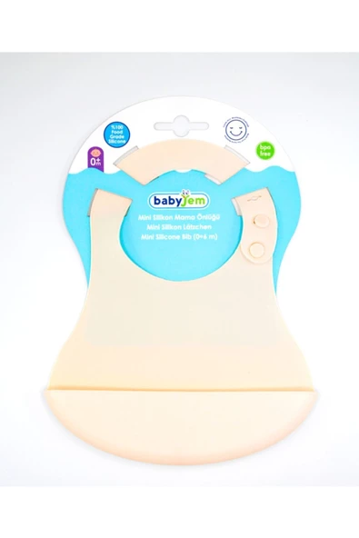 Babyjem Mini Silikon Önlük Ekru - 5
