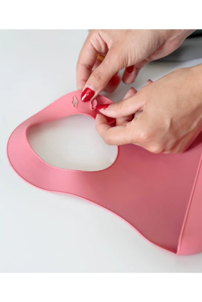 Babyjem Mini Silikon Önlük Pudra - 4