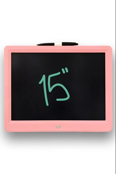Elektronik 15 İnç Pembe LCD Yazma Tableti  Çizim ve Yazı Tahtası BTB-6
