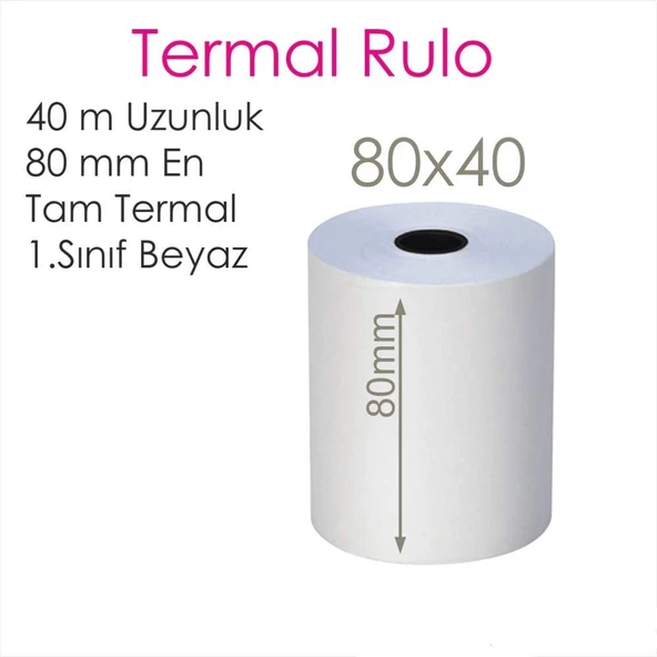 Emba 80×40 Termal Adisyon Rulosu 10 Rulo