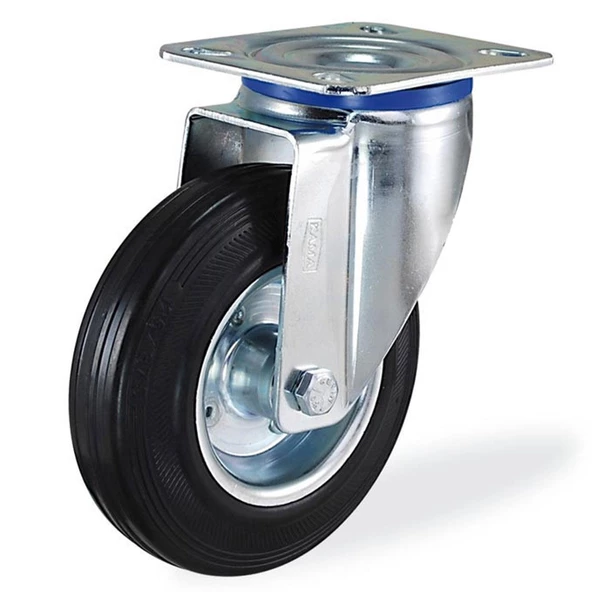 Kama Oynak Tablalı 125x37,5 mm Teker Siyah Burçlu Ağır Yük Tekeri - 3