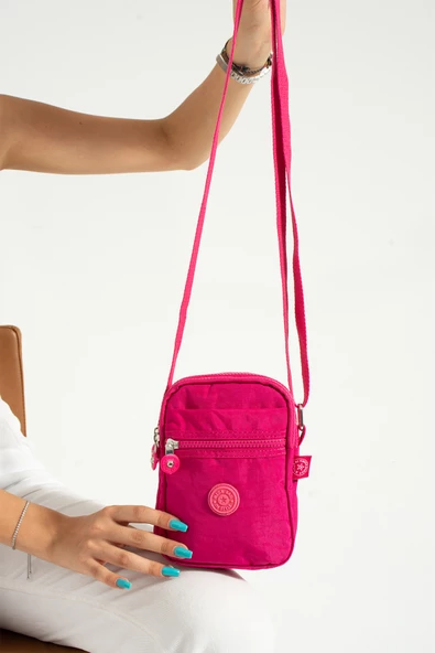 M 227 Mega Bag Krinkıl Kumaş Unisex Küçük Omuz Çantası, Telefonluk - 10